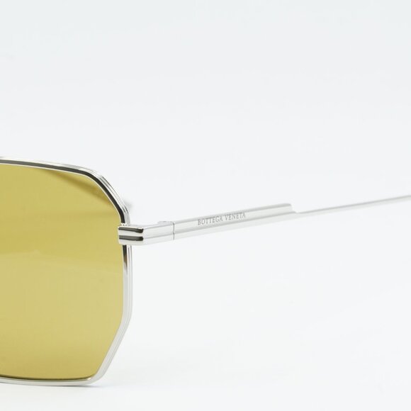 ?️ New Bottega Veneta BV1012S 007 Sunglasses - Silver Frame, Brown Lenses main image 4